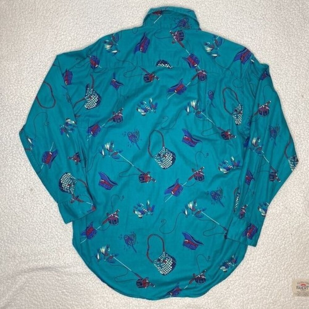 GAP Fishing AOP Long Sleeve Button Down: Size Small - Picture 2 of 12